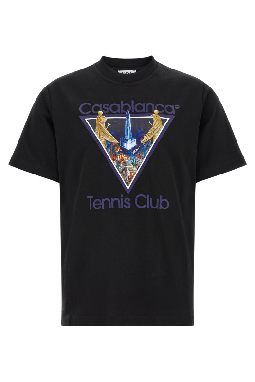 'Monde Perdu Tennis Club Icon' print T-shirt Black