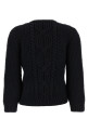 Wool sweater with processing Black