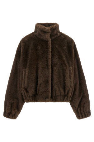 'WkdAnemone' eco-fur jacket Brown