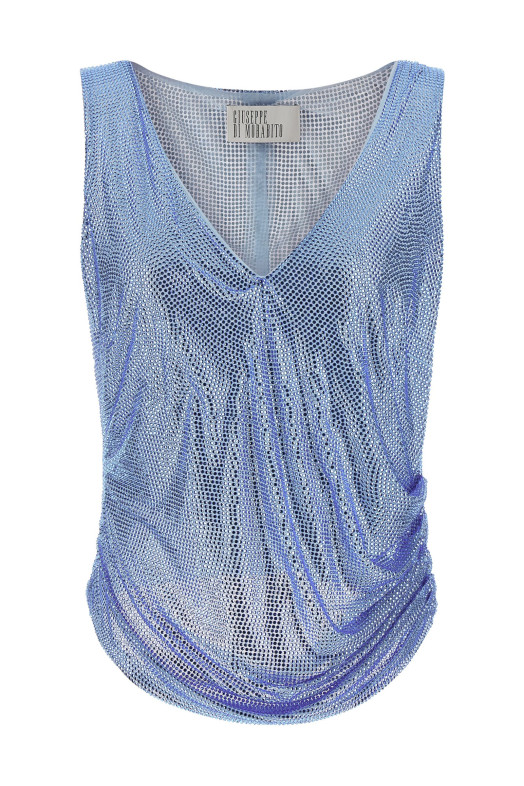 Mesh and feather top BLUE