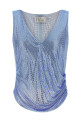 Mesh and feather top BLUE