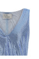Mesh and feather top BLUE