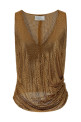 Mesh and feather top Gold