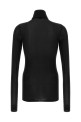 Semi-transparent turtleneck sweater Black