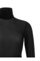 Semi-transparent turtleneck sweater Black