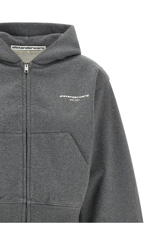 'Zip-Up Hoodie' sweatshirt Gray
