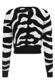 Zebra intarsia sweater Black