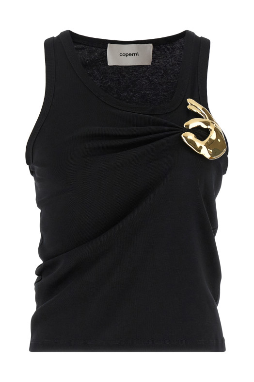 'Emoji' tank top Black