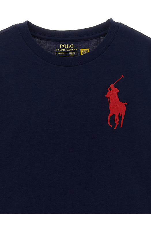 Big Pony embroidery t-shirt Blue