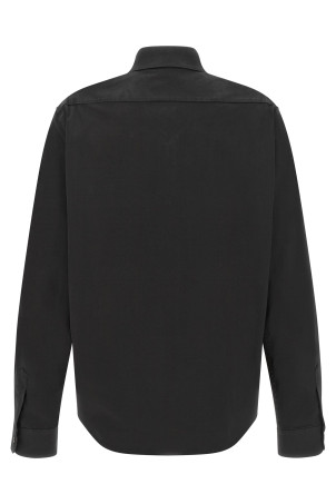 Poplin shirt with logo Black