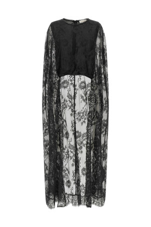 'Valiant Lace caped Top' top Black