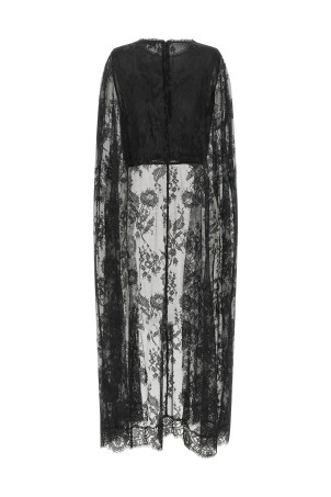 'Valiant Lace caped Top' top Black
