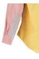 Patchwork shirt with logo embroidery Multicolor