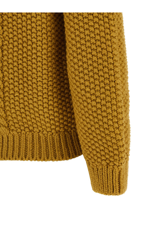 Knit with 3/4 sleeves Yellow