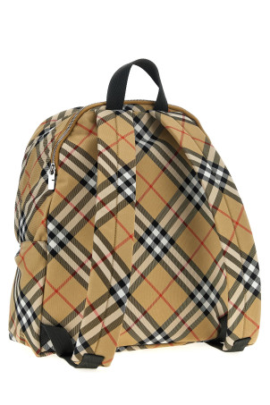 Check backpack Beige