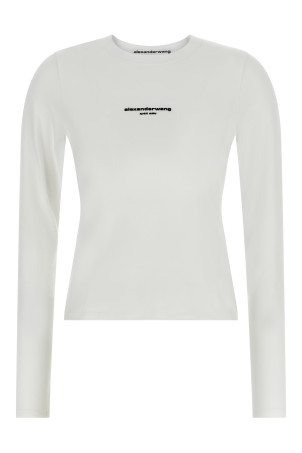 'LS Tee W/Logo print' T-shirt White