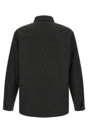 'FF' Jacquard Overshirt Black
