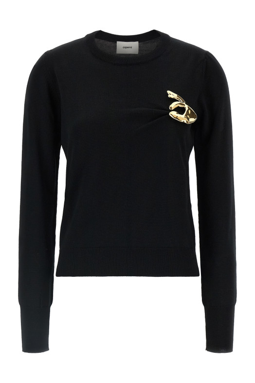 'Emoji' pin sweater Black