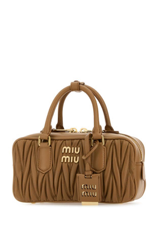 Caramel leather Arcadie handbag MIU MIU (5BB142VOONAN88)