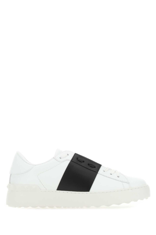 White leather Open sneakers with black band VALENTINO GARAVANI (6Y2S0830BLU)