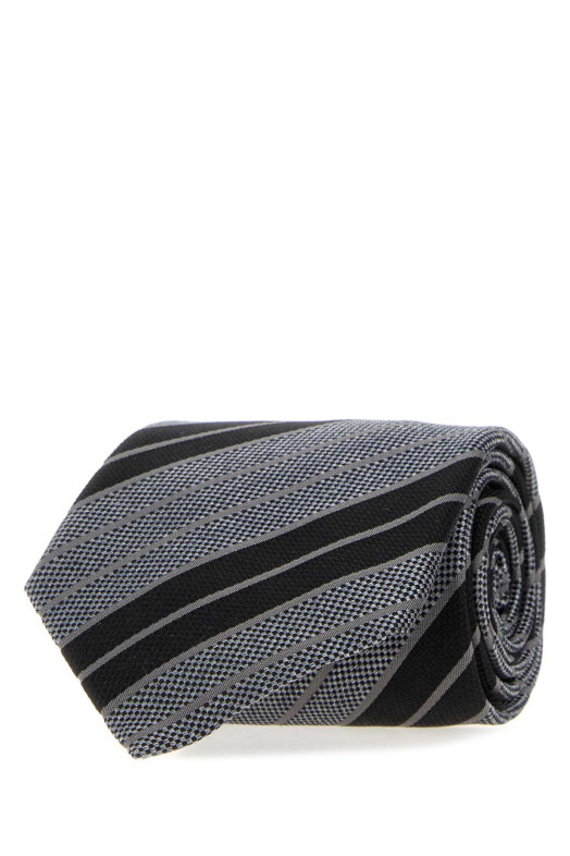 Embroidered jacquard tie SAINT LAURENT (8249453Y002)