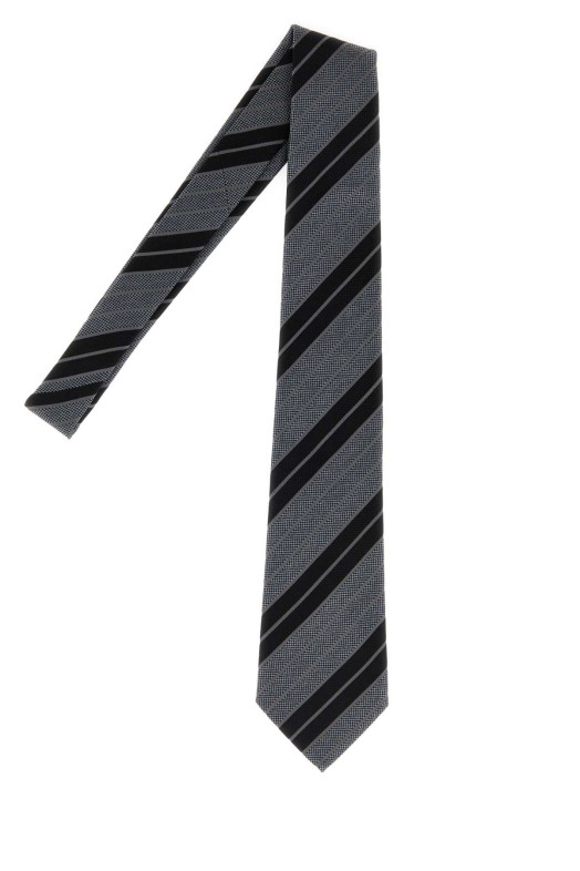 Embroidered jacquard tie SAINT LAURENT (8249453Y002)