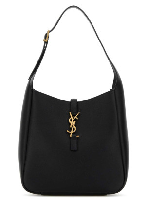 Black leather Le 5 Ã¡ 7 shoulder bag Black SAINT LAURENT (850533AAAUQ)