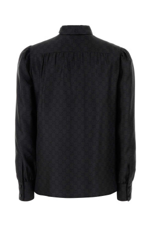 Black twill shirt Red GUCCI (860513ZAUUN)