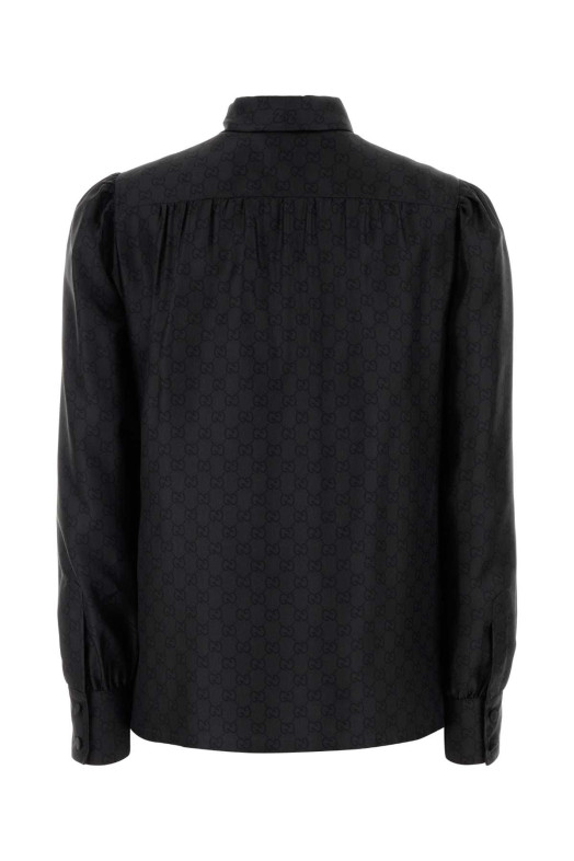 Black twill shirt Red GUCCI (860513ZAUUN)