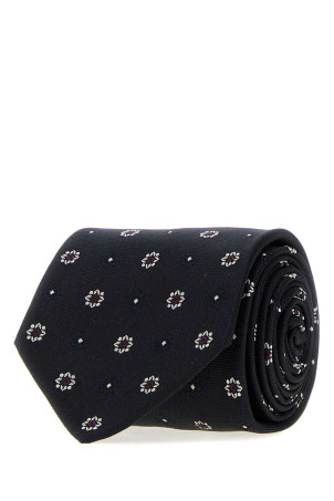 Embroidered jacquard tie SAINT LAURENT (A0013X3Y009)
