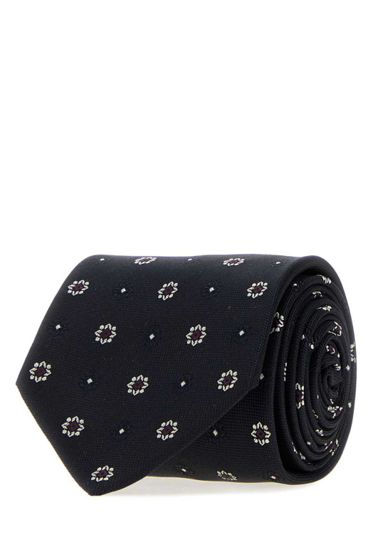Embroidered jacquard tie SAINT LAURENT (A0013X3Y009)