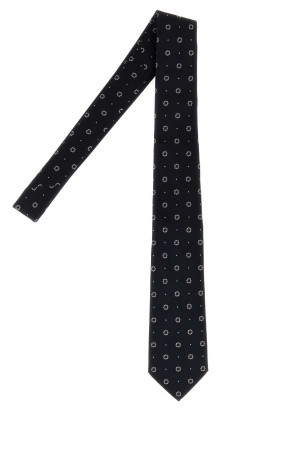 Embroidered jacquard tie SAINT LAURENT (A0013X3Y009)