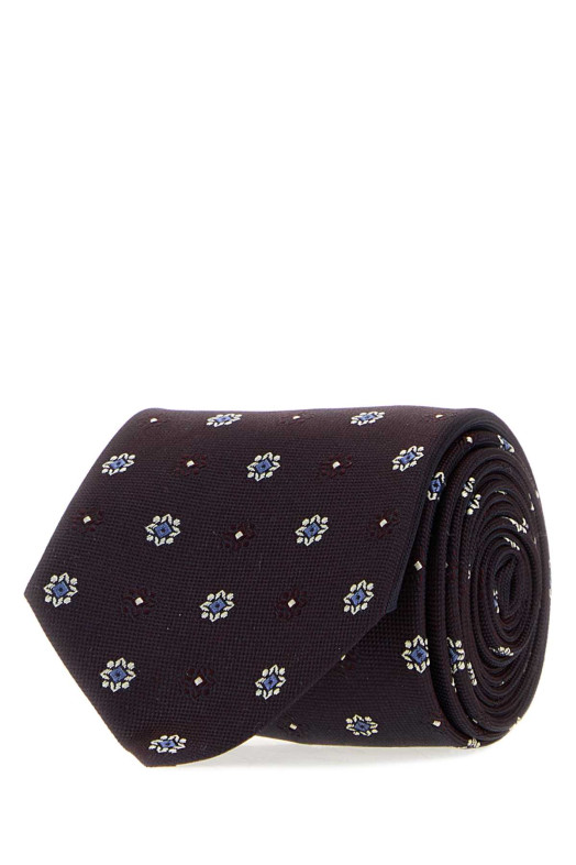 Embroidered jacquard tie SAINT LAURENT (A0013X3Y009)