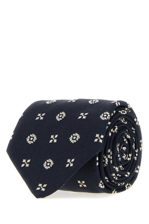Embroidered jacquard tie SAINT LAURENT (A001523Y009)