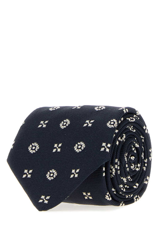 Embroidered jacquard tie SAINT LAURENT (A001523Y009)