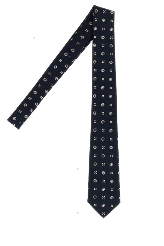 Embroidered jacquard tie SAINT LAURENT (A001523Y009)