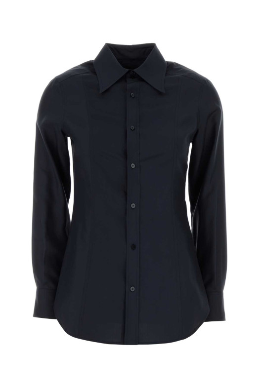 Midnight blue satin shirt GUCCI (A007YMZAVRW)
