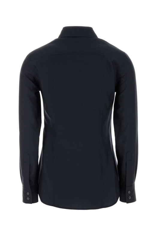 Midnight blue satin shirt GUCCI (A007YMZAVRW)