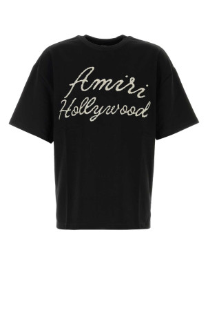 Black cotton t-shirt Black AMIRI (AM426JR009)