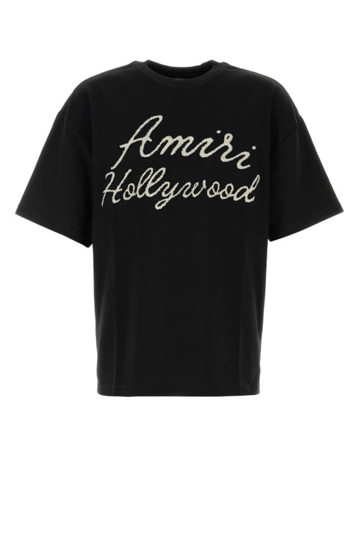 Black cotton t-shirt Black AMIRI (AM426JR009)