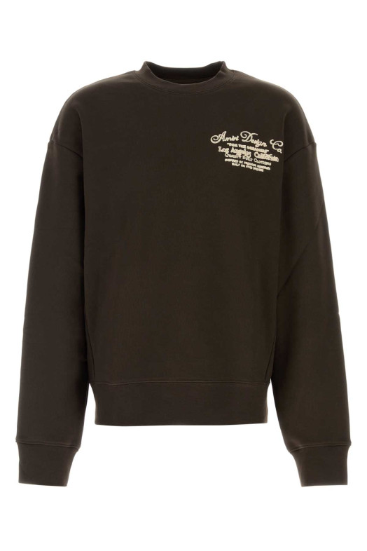 Brown cotton sweatshirt Yellow AMIRI (AM426JR010)