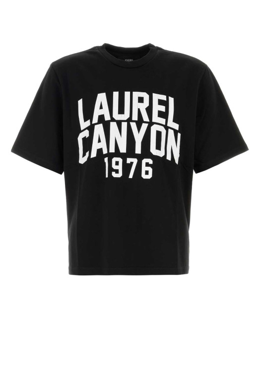 Black cotton t-shirt Black AMIRI (AM426JR059)