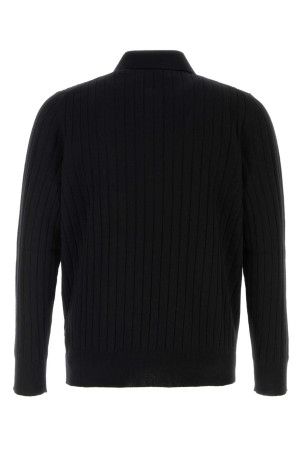 Black wool blend polo shirt Black AMIRI (AM426KN060)