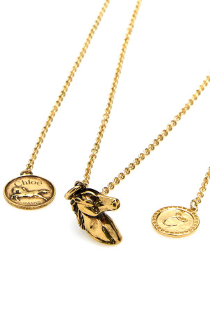 Gold metal ChloÃ© Charms necklace CHLOE (CHC25SFO06CB7)