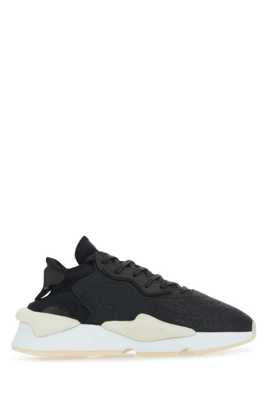 Black leather and fabric Y-3 Kaiwa sneakers Y3 YAMAMOTO (HR1952)