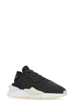 Black leather and fabric Y-3 Kaiwa sneakers Y3 YAMAMOTO (HR1952)