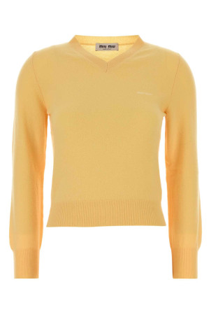Yellow wool sweater MIU MIU (MML08KSOOO6600)