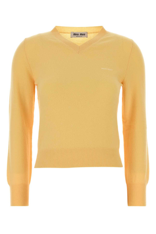 Yellow wool sweater MIU MIU (MML08KSOOO6600)
