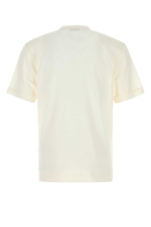White cotton and silk t-shirt ZEGNA (RUH386A3H718)
