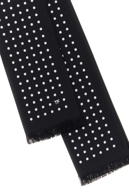 4 FOLDED PRINTED DOTS SCARF 165X24 TOM FORD (SSE039S0399)